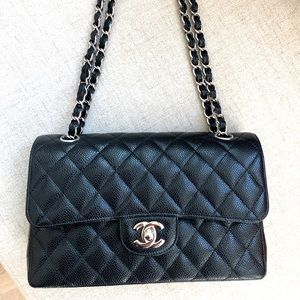 SOLD-Chanel classic calfskin handbag